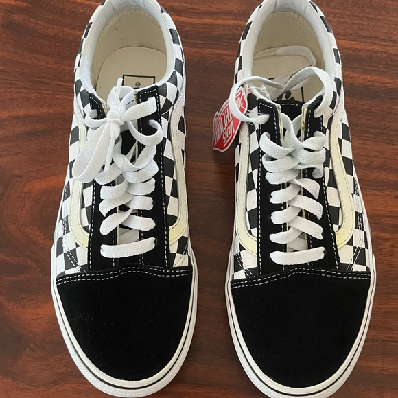 Vans Men's Old Skool Primary Checkerboard Sneakers platform Shoes Style sz 8 - Picture 1 of 5